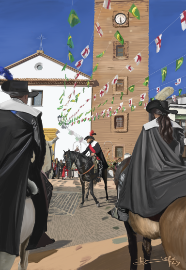 Moros y Cristianos. Laroles 40x60 cms. 2024